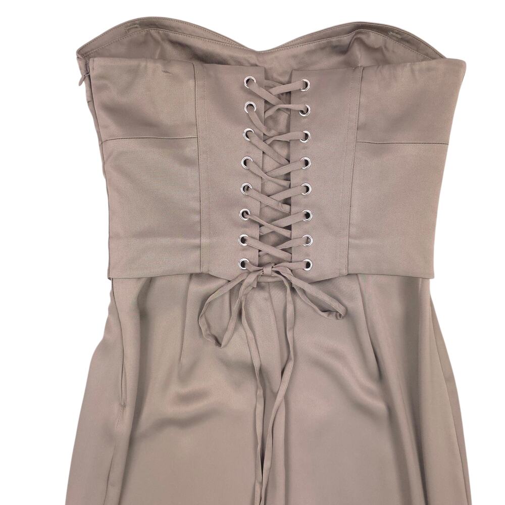 Reformation Aryiah Corset Maxi Dress Satin Strapless Gown Formal Bridal Holiday - Picture 6 of 13